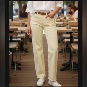 Stradivarius Yellow Boyfriend Jeans